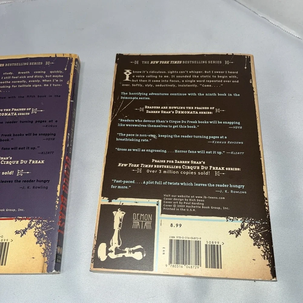 THE DEMONATA SERIES paperback books lot of 3‎  BY DARREN SHAN - Books 4,5 And 9